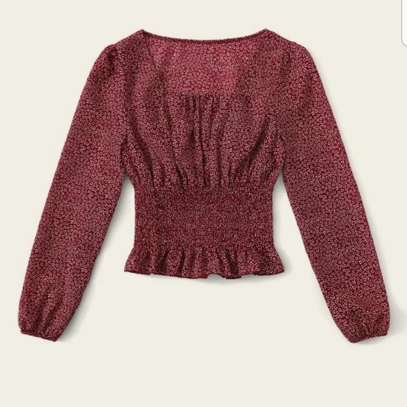 SHEIN Tops - NWOT SHEIN Puff Sleeve Shirred Waist Blouse